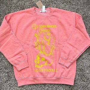Scottsdale Crewneck Sweatshirt Small Medium Coral Pink Project Social T New